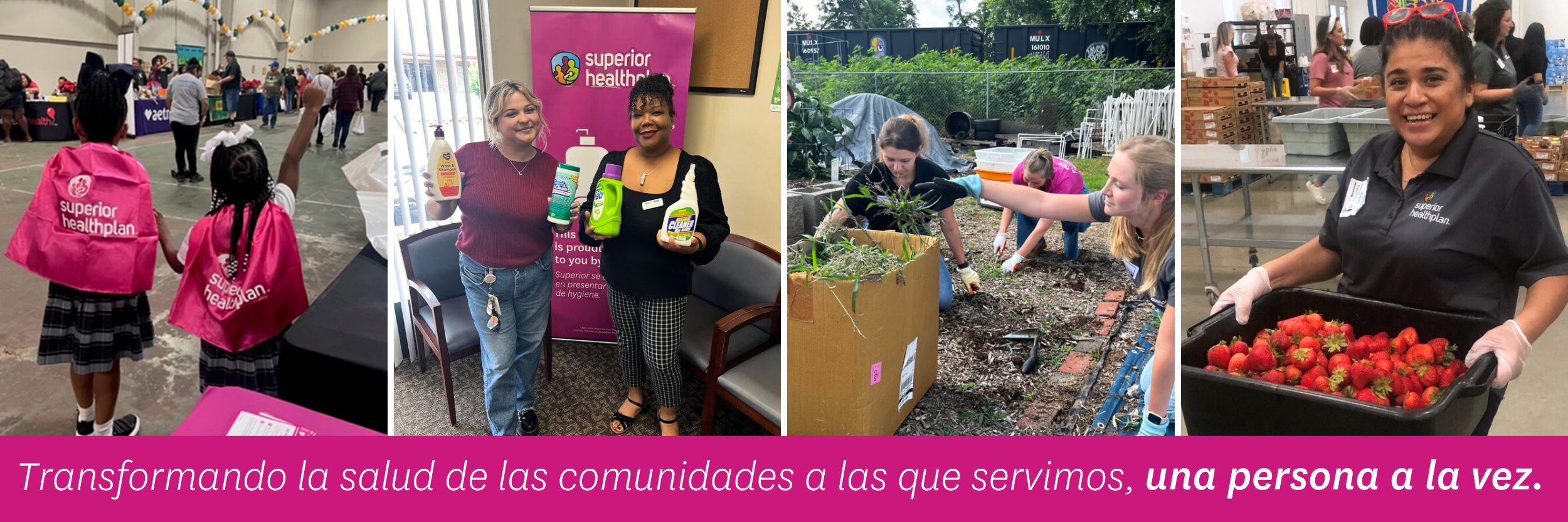 Transformando la salud de las comunidades a las que servimos, una persona a la vez.